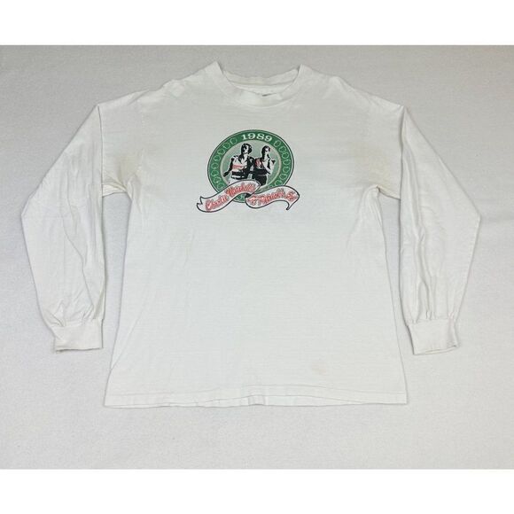 Vintage 1989 Charlie Mitchell Saint Patrick's 5K Run White Large - Picture 2 of 11